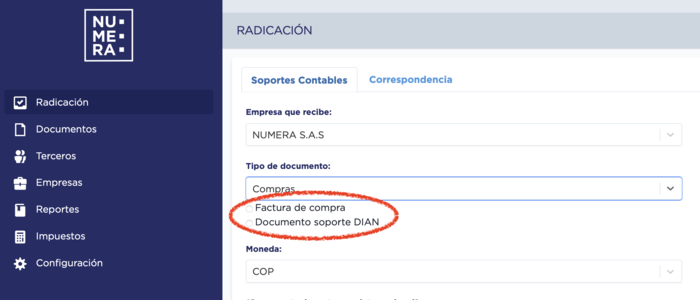 Seleccionar en radicación el tipo de documento compra.png