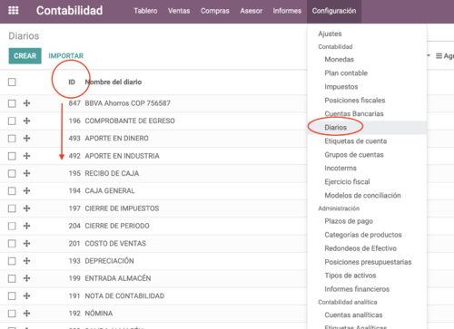 Ver ID de diarios en Odoo.png